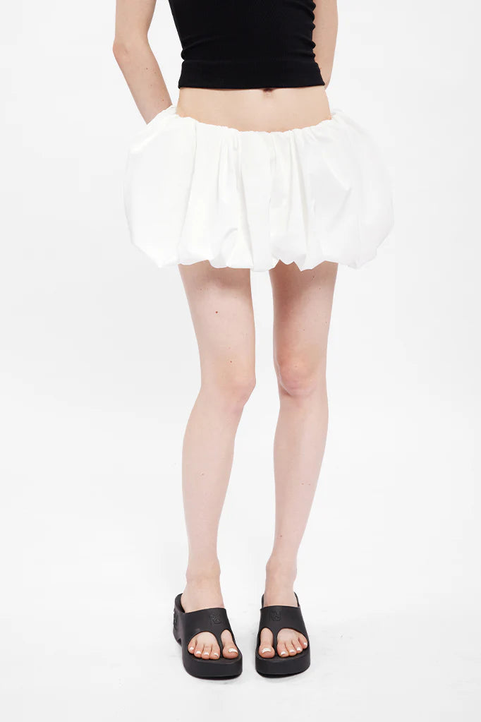 Preppy Mid-Rise Bubble Skirt